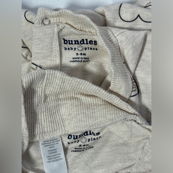 Baby Girl 2 pc Heart Love Jogger Set Sweatsuit Pants Shirt Top Sz 3-6 Mos - Picture 9 of 9